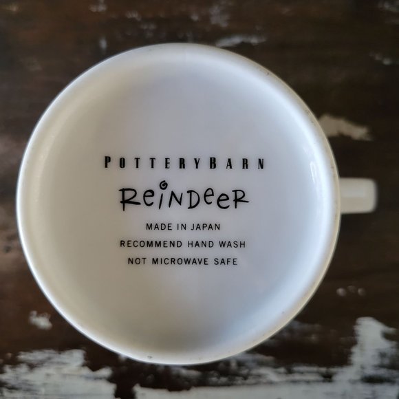 Pottery Barn Christmas Santa's Reindeer Porcelain Coffee Mug - Donner - Picture 2 of 6